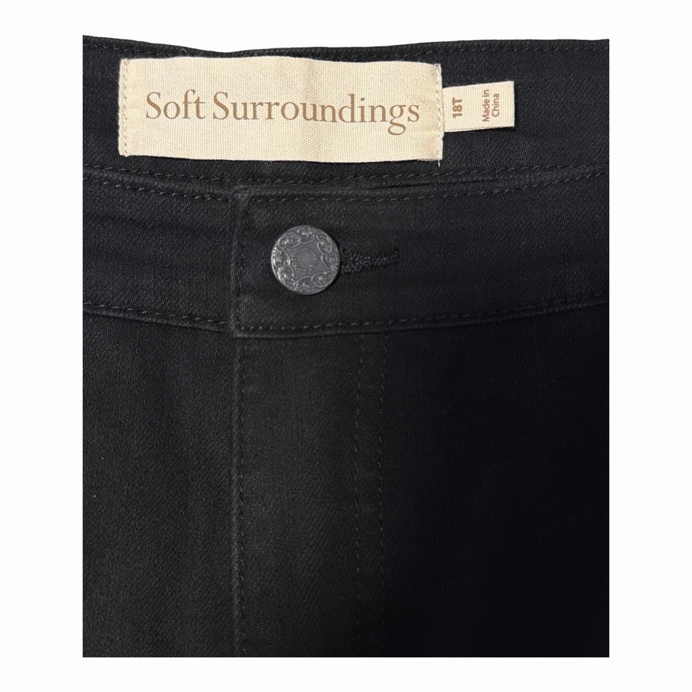 Soft Surroundings Ultimate Cropped Bootcut Jeans Black Women's‎ 18T Tall Stretch - Picture 5 of 7